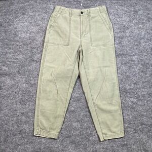 Madwell Curvy Griff Tapered Fatigue Pants Olive Green Size 28 High Rise Utility